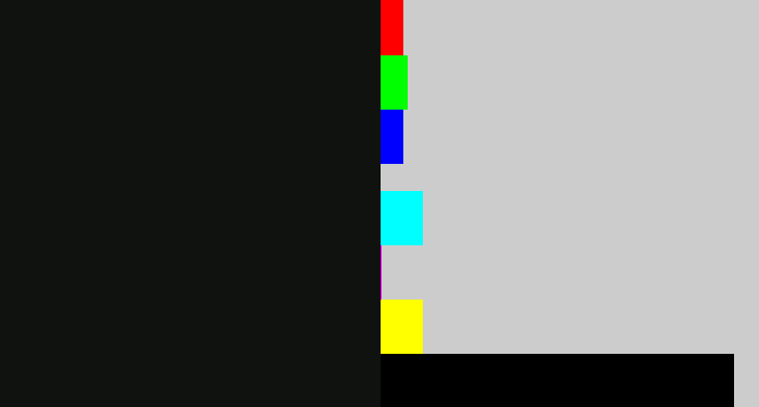 Hex color #101210 - almost black
