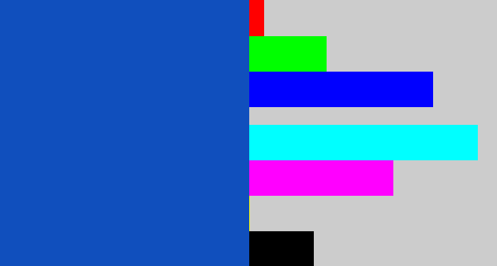 Hex color #104fbd - blue blue
