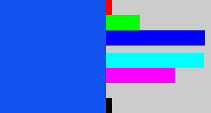 Hex color #1051f0 - electric blue