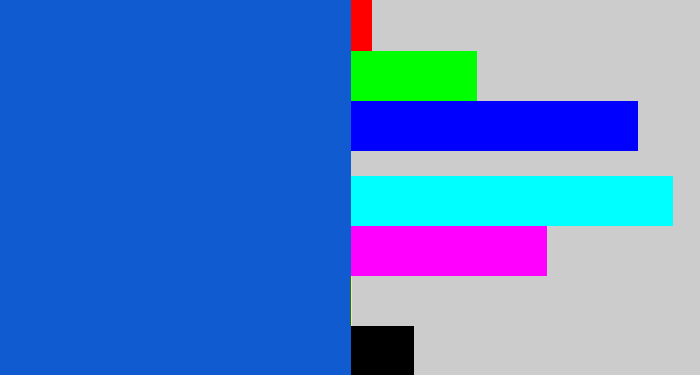 Hex color #105bd0 - azul