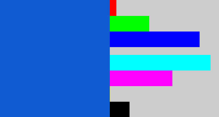 Hex color #105bd2 - azul