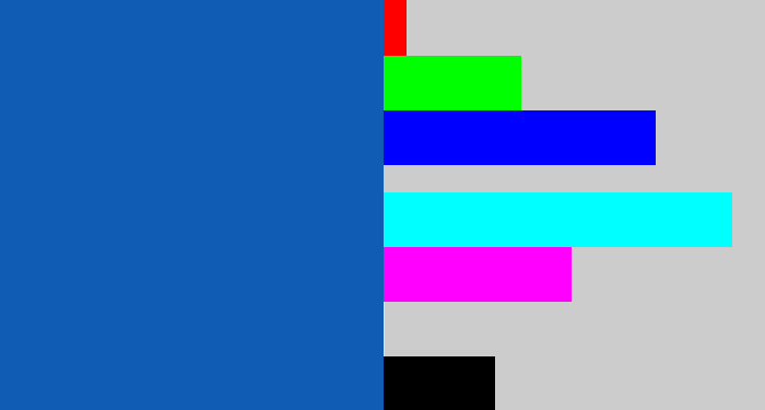 Hex color #105cb4 - mid blue