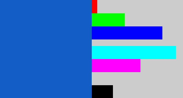 Hex color #105dc5 - mid blue