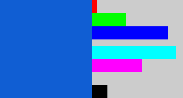 Hex color #105ed3 - azul