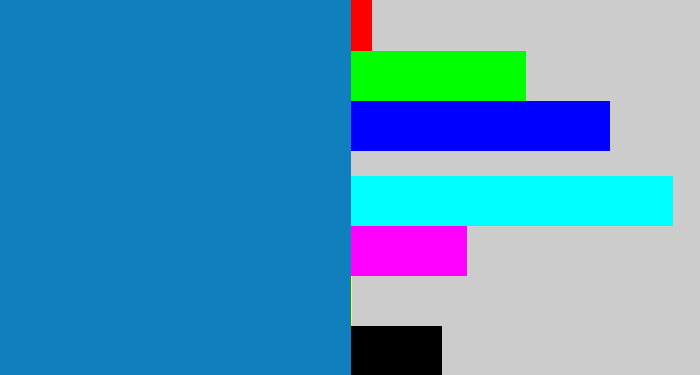 Hex color #107fbd - nice blue