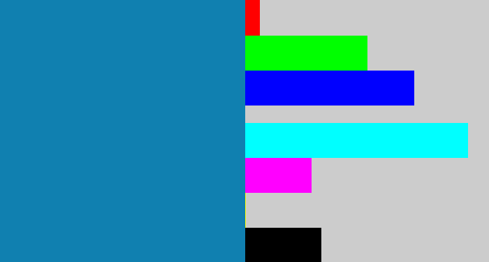 Hex color #1080b0 - nice blue