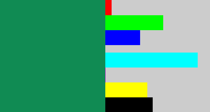 Hex color #108b53 - dark sea green
