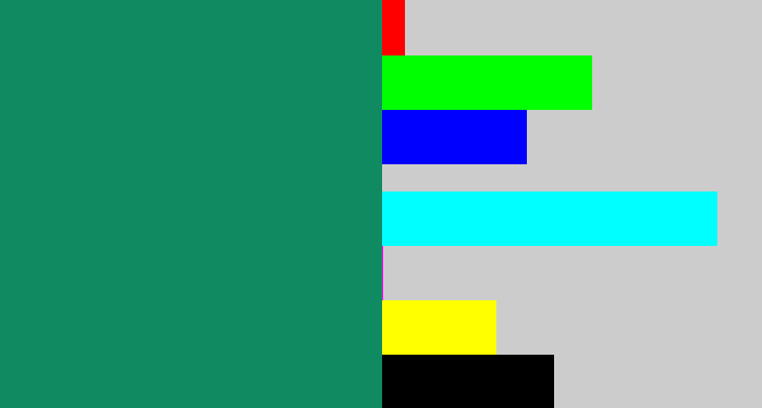 Hex color #108b61 - dark sea green