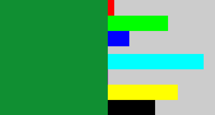 Hex color #108f32 - kelley green