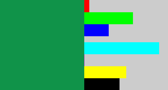 Hex color #109349 - emerald