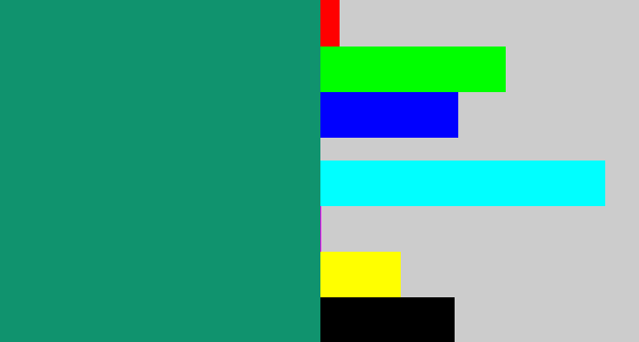 Hex color #10936e - viridian