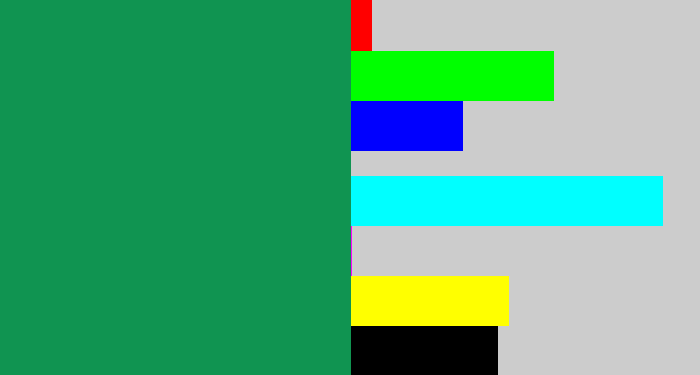 Hex color #109451 - dark sea green