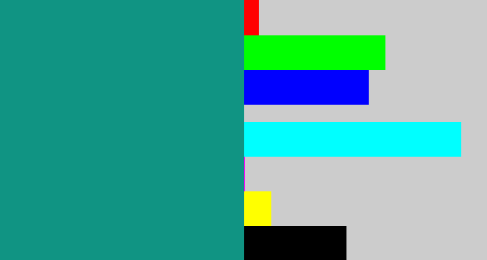 Hex color #109483 - greenish blue