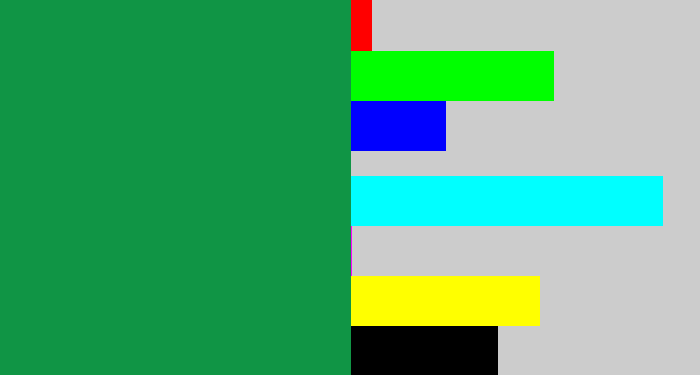 Hex color #109545 - emerald