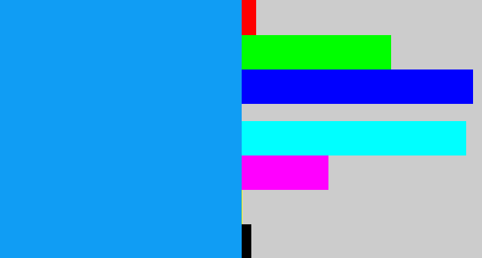 Hex color #109df4 - azure