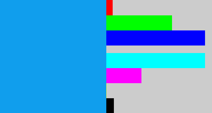 Hex color #109eed - azure