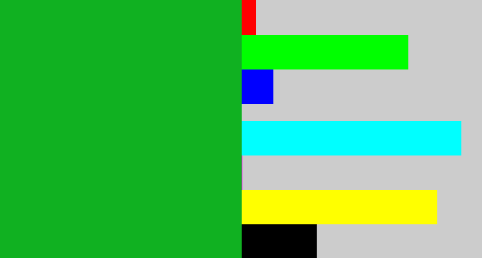 Hex color #10b121 - green