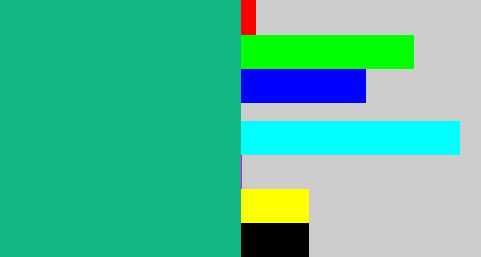 Hex color #10b784 - green blue