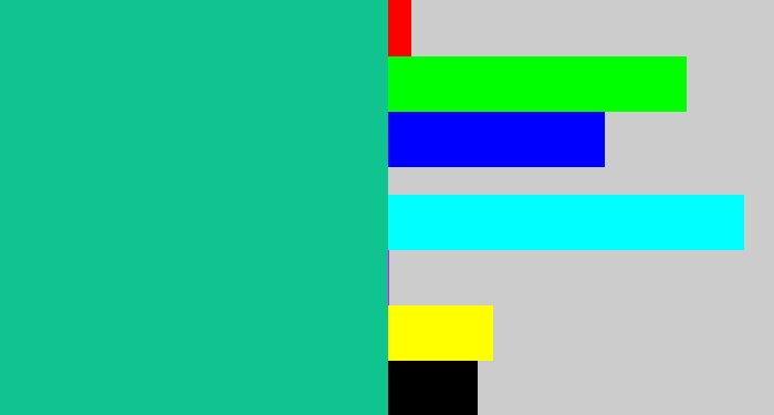 Hex color #10c490 - green/blue