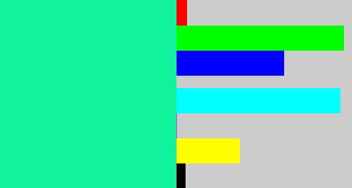 Hex color #10f29b - aqua green