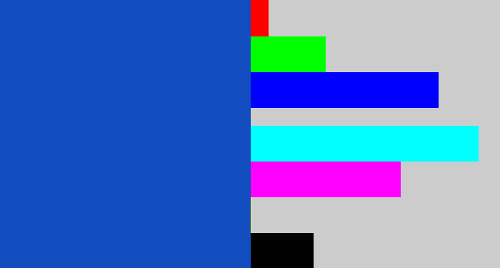 Hex color #114dbf - blue blue