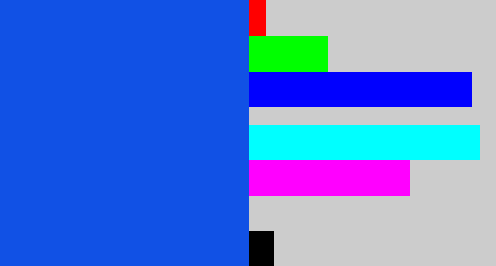 Hex color #1151e5 - azul