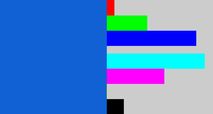 Hex color #1161d5 - azul