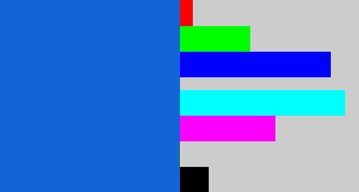 Hex color #1164d5 - azul