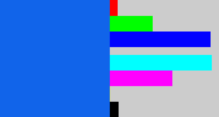Hex color #1164ea - azul