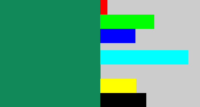 Hex color #118958 - dark sea green