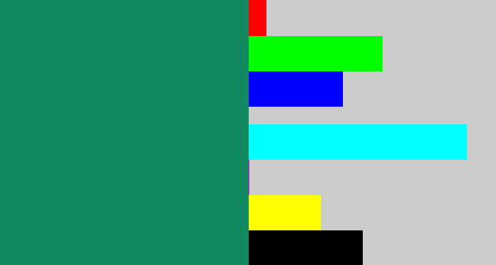 Hex color #118961 - dark sea green