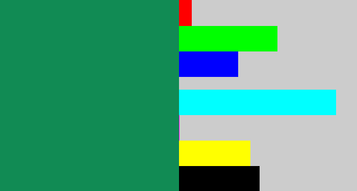 Hex color #118b54 - dark sea green
