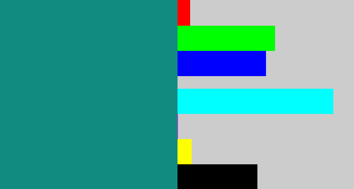 Hex color #118b80 - greenish blue