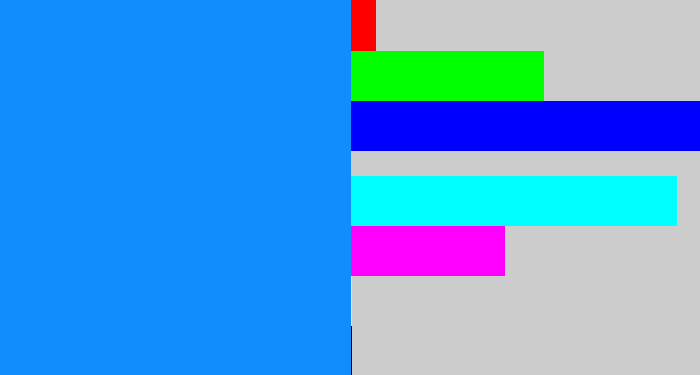 Hex color #118dfe - azure