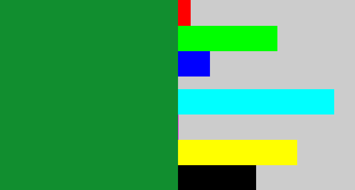 Hex color #118e2f - irish green