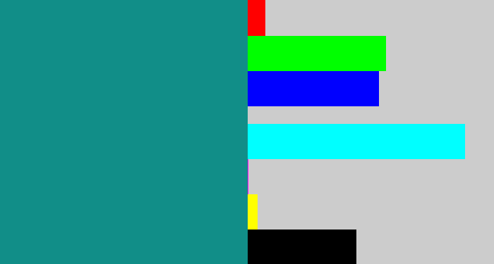 Hex color #118e88 - greenish blue