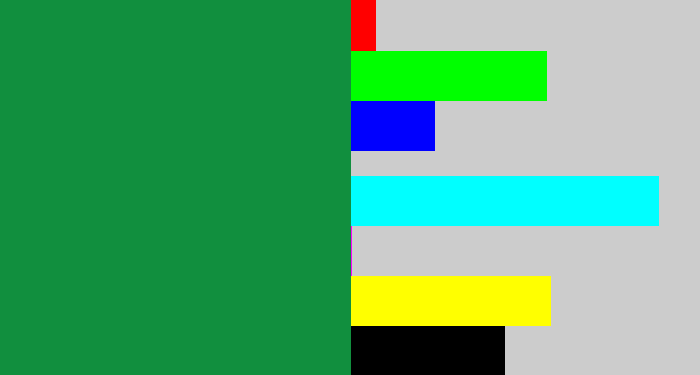 Hex color #118f3e - kelley green