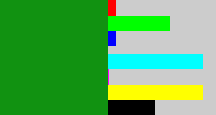 Hex color #119211 - true green