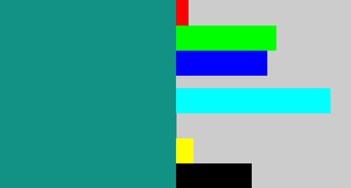 Hex color #119284 - greenish blue