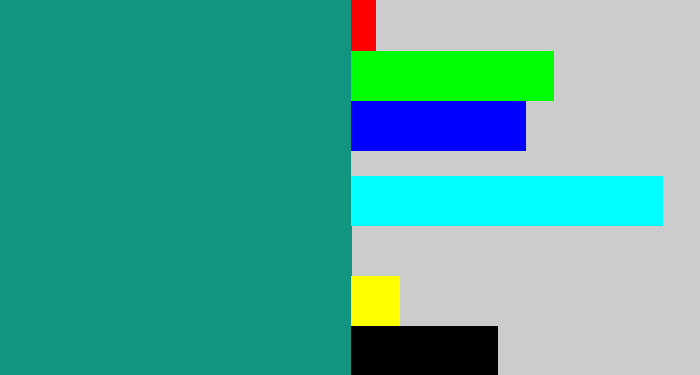 Hex color #119480 - greenish blue