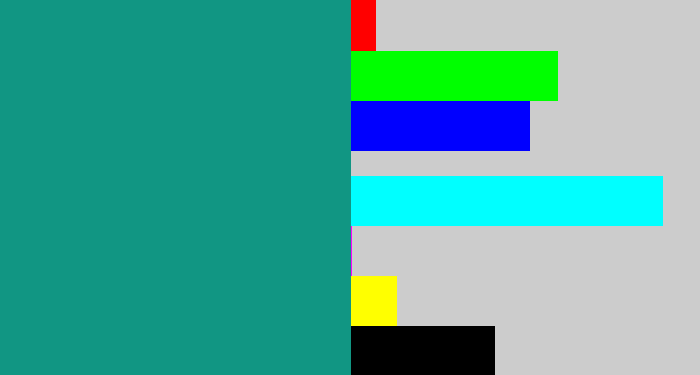 Hex color #119683 - blue/green