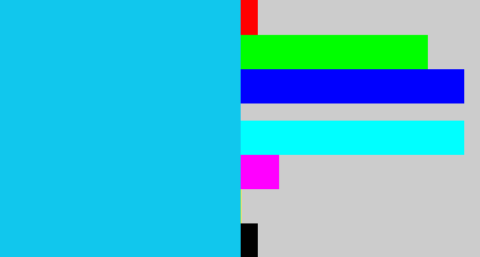 Hex color #11c7ed - aqua blue