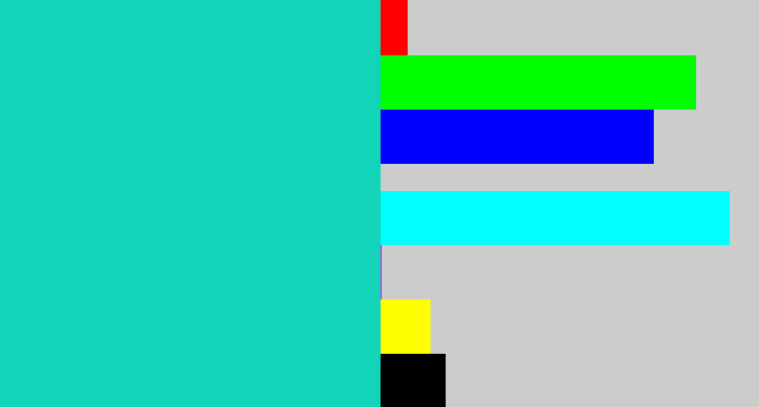 Hex color #11d4b8 - aquamarine
