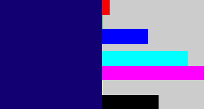 Hex color #120072 - deep blue