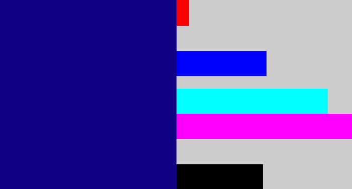 Hex color #120082 - deep blue