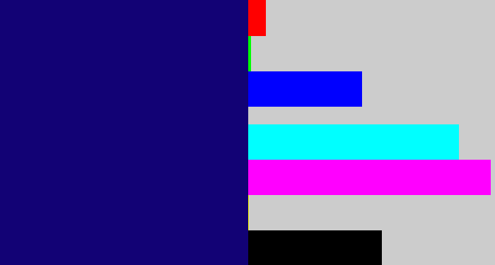 Hex color #120275 - deep blue