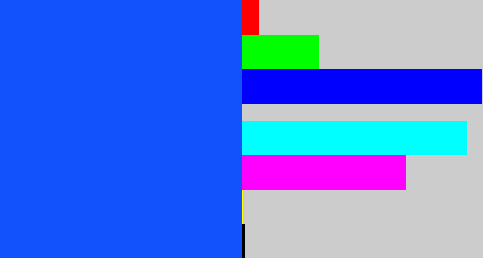 Hex color #1252fd - electric blue