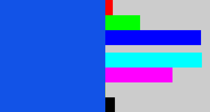 Hex color #1253e7 - azul