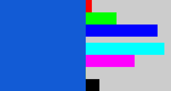Hex color #125bd5 - azul