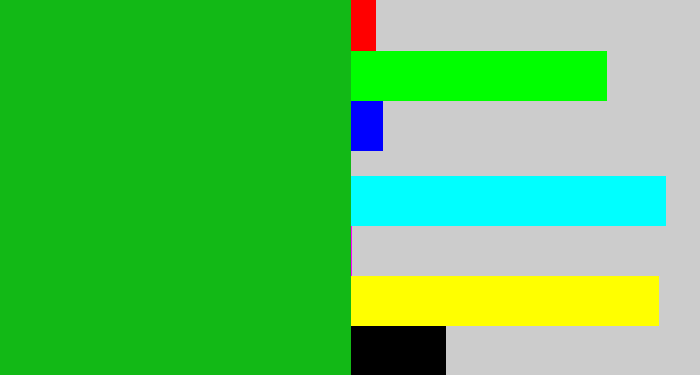 Hex color #12b916 - green